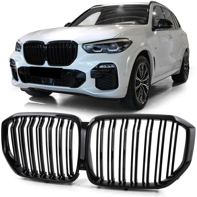 Решітка радіатора BMW (БМВ) X5 G05 2018 +  года Глянець 2 ребра Ноздрі BMW X5 G05