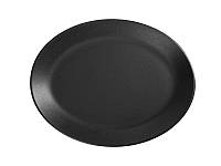 Porland 112124/Bl Тарілка дрібні овальні Black 240 мм порцелянова
