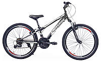Велосипед 24" Crossride SHARK MTB рама 11" Черно-серый