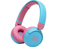 Навушники бездротові JBL JR 310BT, Blue/Pink, Bluetooth, мікрофон, акумулятор 400 mAh, дитячі (JBLJR310BTBLU)