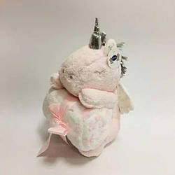 Дитяче покривало + іграшка Єдиноріг Рожевий