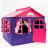 Детский пластиковый домик (Фиолетово-розовый) Doloni Toys - 02550/1