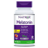 Натуральная добавка Natrol Melatonin 10 mg Fast Dissolve, 60 таблеток Клубника CN3570-1 SP