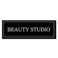 Табличка вывеска, на дверь, в салон красоты, BR. BEAUTY ROOM, Beauty studio, 30x10 см