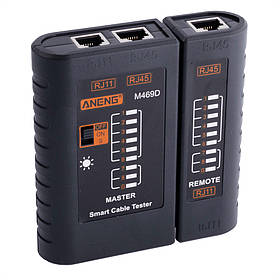 Кабельний тестер ANENG M469D, RJ-45+RJ-11