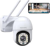 Камера видеонаблюдения Topcony с обзором на 360°, уличная, интеллектуальное автоматическое отслеживание, Wi-Fi