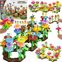 Конструктор квітковий для будівництва садів набір 148 шт. Blocks Flowers Garden Construction Build Kit Doris