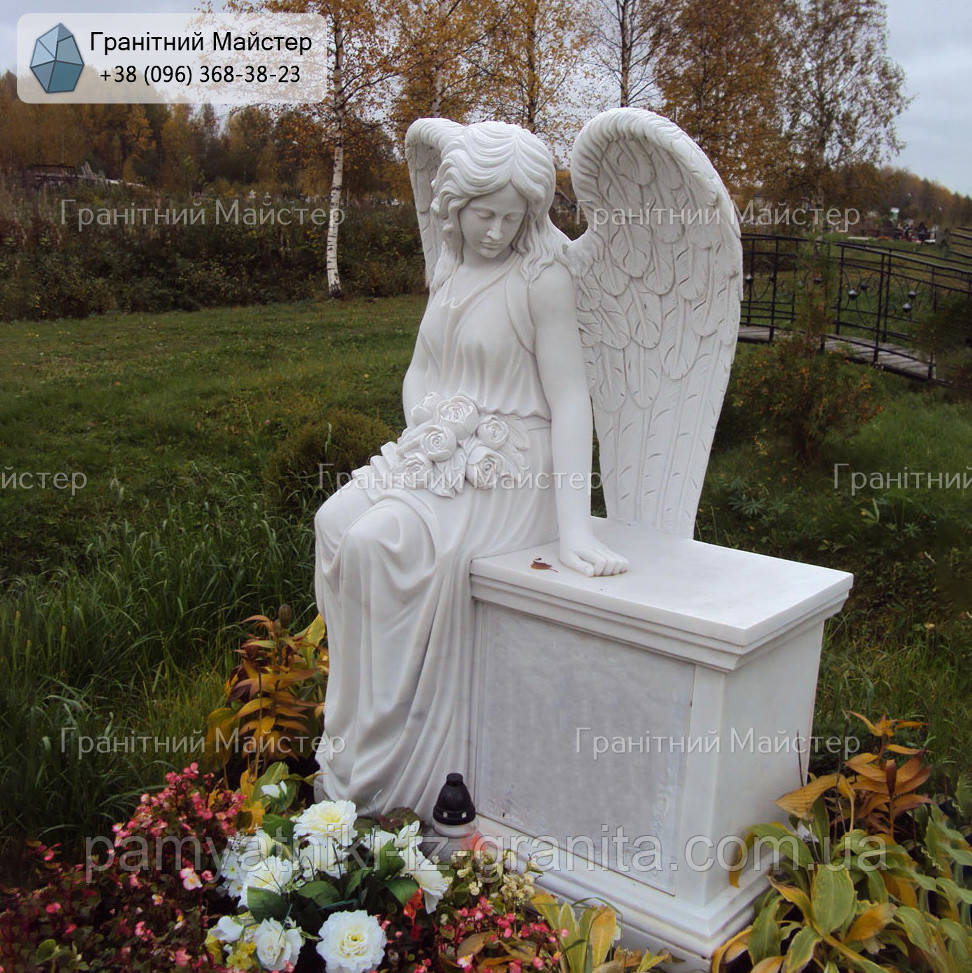 Скульптура ангела з мармуру № 213, фото 1