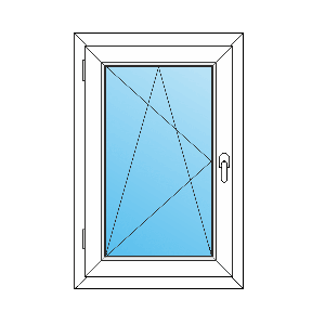 Окно металлопластиковое (700мм×1200мм), поворотно-открывающееся Steko 4S, (белый) - фото 1 - id-p2124775973