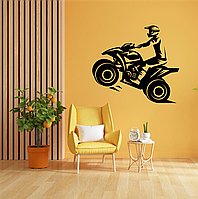 Виниловая интерьерная наклейка цветная декор на стену, обои и другие поверхности "Квадроцикл. Транспорт" с