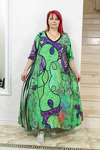Турецька довга літня яскрава сукня великих розмірів 56-68