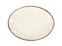 Тарілка дрібна овальна Beige порцелянова Porland 240мм 112124/B