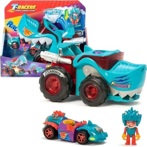 Набір з 2 шт. Набір "t-racers T-shark Mega Wheels" гоночний автомобіль з катапультою і водієм