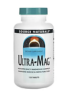 Source Naturals, Ultra-Mag, ультра маг, комплекс с магнием, 120 таблеток (зеленая крышка новый дизайн упаков)