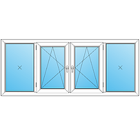 Рама металопластикова (2950мм×1400мм), Steko 4S, (білий)