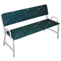 Банкетка тримісна зі спинкою та поручнями МБС-3