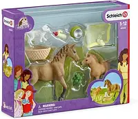 Фігурка Schleich Care Set Quarter Horse + лоша 42432 набір для стрижки коней 42432