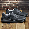 Чоловічі літні кросівки (шкіра, текстиль сітка), чорні кроси, чоловіче взуття на літо, розмір 40 41 42 43 44 45, фото 6