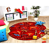 Ковролін Associated Weavers Cars 10 Червоний з дорогами і машинами Килимове покриття для дитячої кімнати Ковролін в дитячу, фото 3