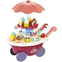 Кондитерський магазин морозива, візок на колесах Sound Ice Cream Set + аксесуари Kruzzel 22733