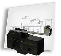 Микровыключатель концевой с флажком и роликом Z-15GW2-B АСКО-УКРЕМ [A0050040006]