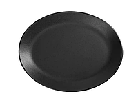 Тарілка дрібна овальна Black порцелянова Porland 240мм 112124/Bl