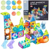 Магнітні конструктори світяться Light magnetic blocks 75 шт