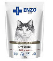 ENZO Дієта при захворюванні шлунково-кишкового тракту в соусі з ягням для котів 100г.(4820185493536)
