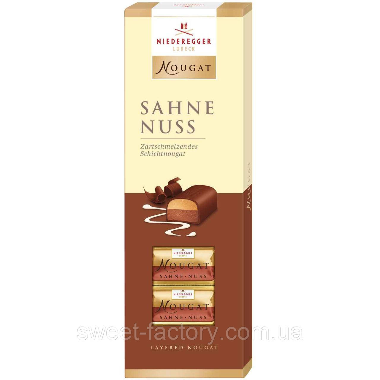 Цукерки Niederegger Nougat Sahne Nuss 100g