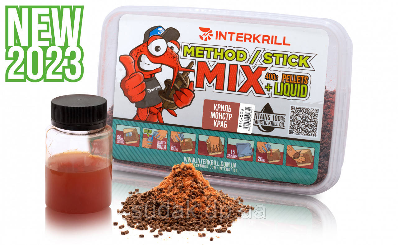 Пелетс INTERKRILL Method Stick Mix   400г Кріль-Монстр Краб