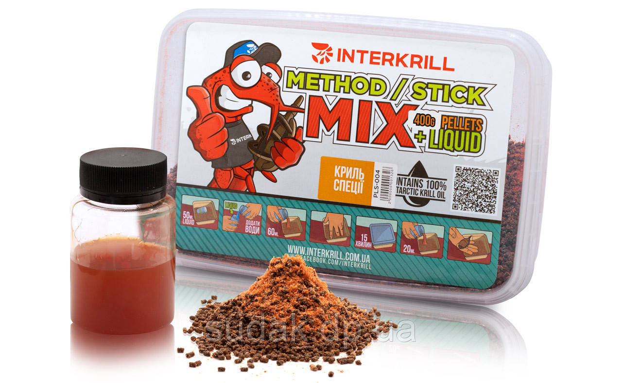 Пелетс INTERKRILL Method Stick Mix   400г Криль-Спеції