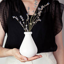Ваза керамічна маленька для квітів AMBIANCE Біла мат 12 см