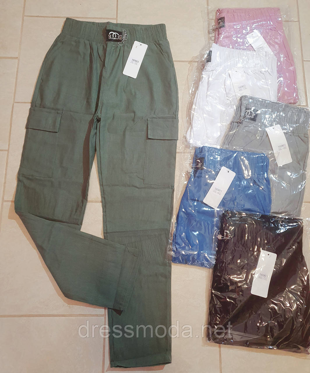 Жіночі котонові брюки 2XL-7XL