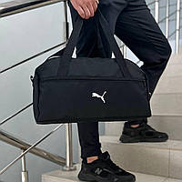 Небольшая спортивная черная сумка Puma ткань Оксфорд для активного образа жизни тренировок и путешествий tsi