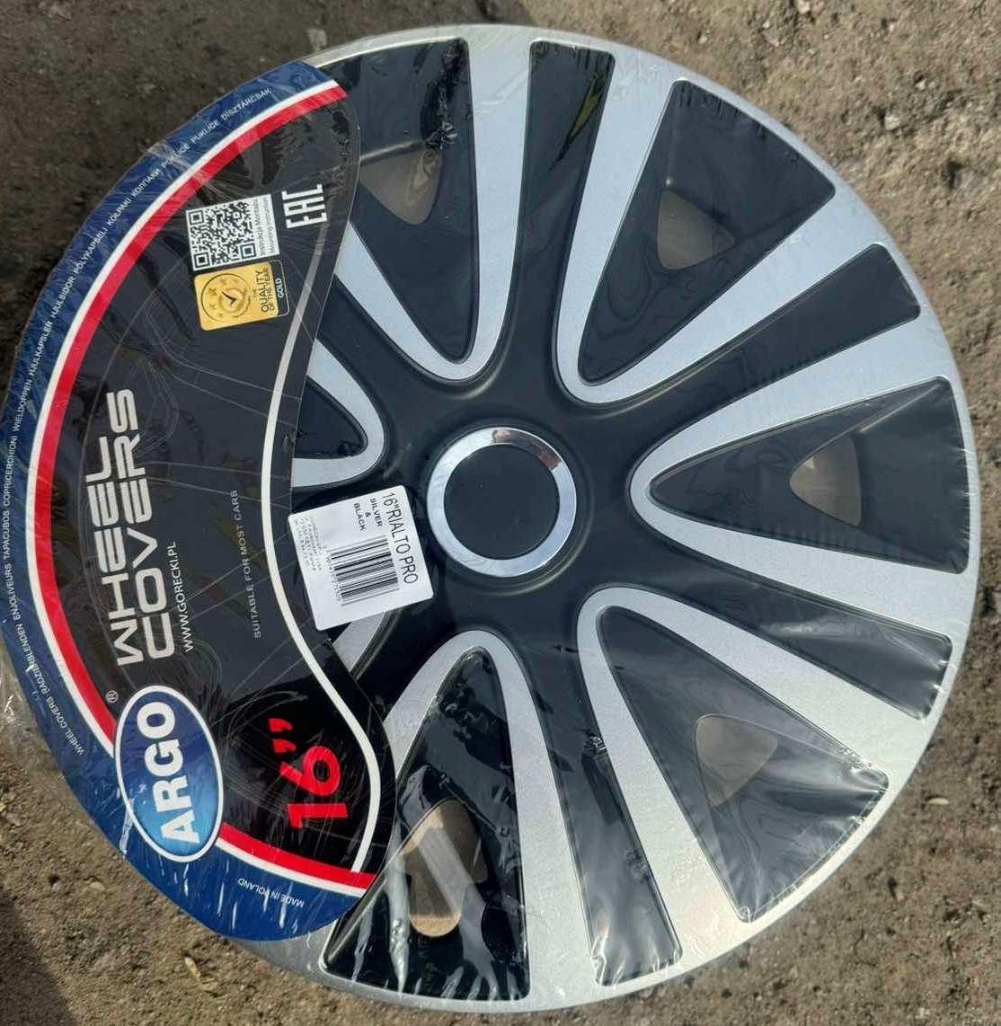 Колпаки Argo R16 RIALTO PRO SILVER  BLACK, фото 1