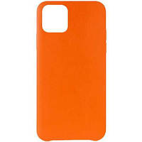 Чехол iPhone 12 Pro / 12- кожаный Ahimsa PU Leather Case Logo оранжевый