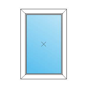 Окно металлопластиковое (700мм×1200мм), глухое REHAU (белый). - фото 1 - id-p2124849852