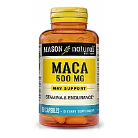 Мака 500мг, Maca, Mason Natural, 60 капсул