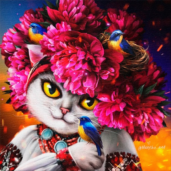 Постер Цветущая кошка ©Маріанна Пащук CN53223L