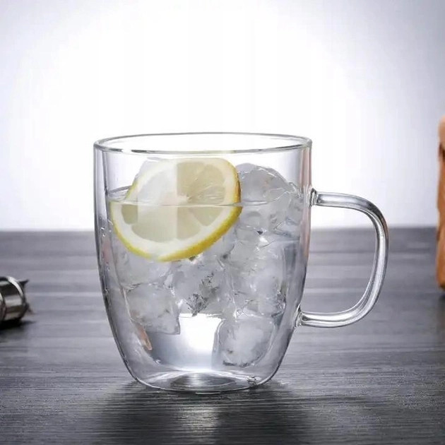 Набір чашок 250 мл зі скла 2шт Kamille KM-9000, фото 1