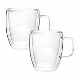 Набір чашок 250 мл зі скла 2шт Kamille KM-9000, фото 4