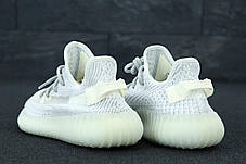 Чоловічі кросівки Adidas Yeezy Boost 350 White Кеди Адідас Ізі Буст 350 білі текстиль рефлектив весна літо, фото 4