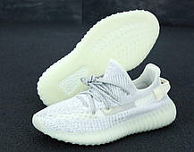 Чоловічі кросівки Adidas Yeezy Boost 350 White Кеди Адідас Ізі Буст 350 білі текстиль рефлектив весна літо, фото 6