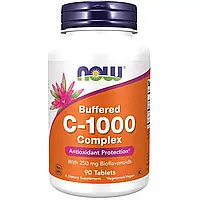 Комплекс Витамина C-1000, с 250 мг биофлавоноидов, Complex C-1000 With 250 mg of Bioflavonoids, Now Foods, 90