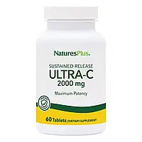 Вітамін С, Ultra-C, 2000мг, Natures Plus, 60 таблеток