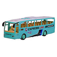 Дитяча іграшка Автобус Bambi 1578 зі звуком і світлом (Бірюзовий)