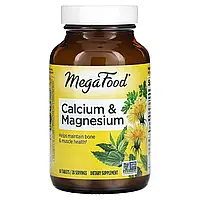 Кальцій і Магній, Calcium & Magnesium, MegaFood, 60 таблеток