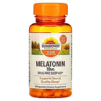 Мелатонин, 10 мг, Melatonin, Sundown Naturals, 90 капсул