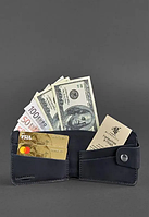 Авторські гаманці повністю ручної роботи на кнопці, жіночий шкіряний портмоне гаманець фірмовий Чорний
