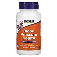 Нормализация давления, Blood Pressure Health, Now Foods, 90 вегетарианских капсул